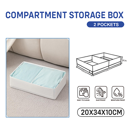 Lingerie drawer organiser clothes socks drawer with divider grey