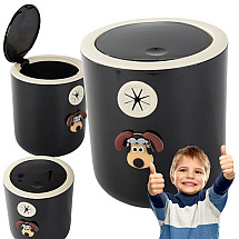 Mini waste basket dog for children's room 2l click small handy
