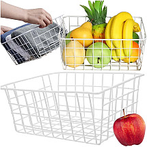 Loft metal wire basket loft metal organiser for kitchen for fruit white large