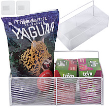 Hanging basket metal organiser hanging shelf kitchen white