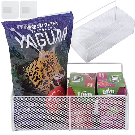 Hanging basket metal organiser hanging shelf kitchen white