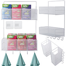 Metal organiser hanging shelf kitchen shelf bathroom hanger