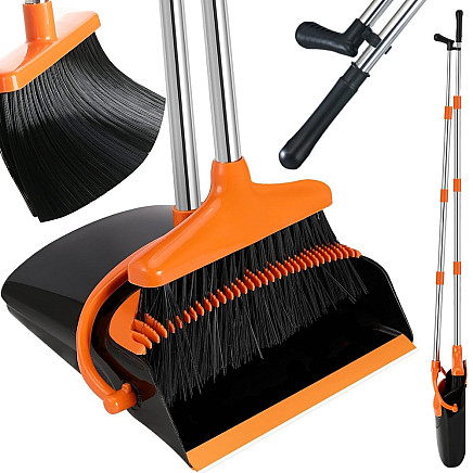 Lazy mans sweeping kit swifter brush mop cleaning wiper dustpan 2in1