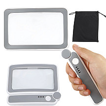 Illuminated reading magnifying glass 4x with led lighting