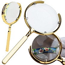Reading magnifying glass manual magnifying glass gold magnification 6x