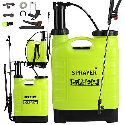 Backpack pressure sprayer garden hand sprayer lance 12l