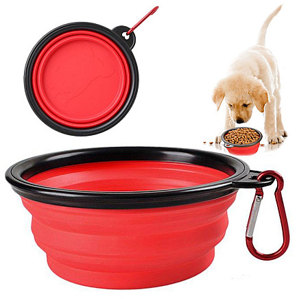 FOLDABLE DOG BOWL S RED (200) GAB_A