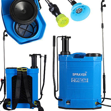 CORDLESS 2IN1 PRESSURE BACKPACK SPRAYER GARDEN LANCE 16L