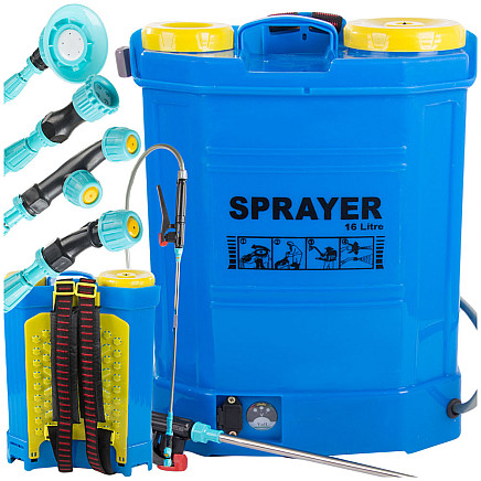 BATTERY BACKPACK PRESSURE SPRAYER GARDEN LONG LANCE 16L