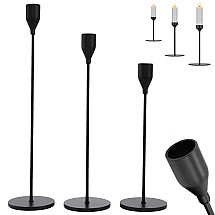 Candle holders glamour metal set decorative table set 3 pcs