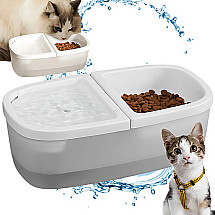 Fountain cat bowl dog water and food automatic drinker 2in1 usb