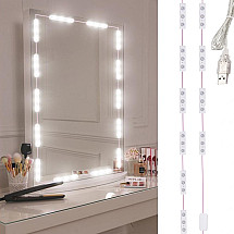Led dressing table mirror lights make-up set 10 pcs usb 3 colours of light