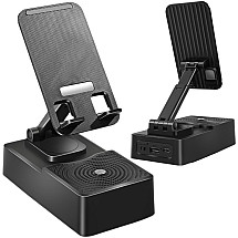 Phone holder with bluetooth speaker tablet holder for desk