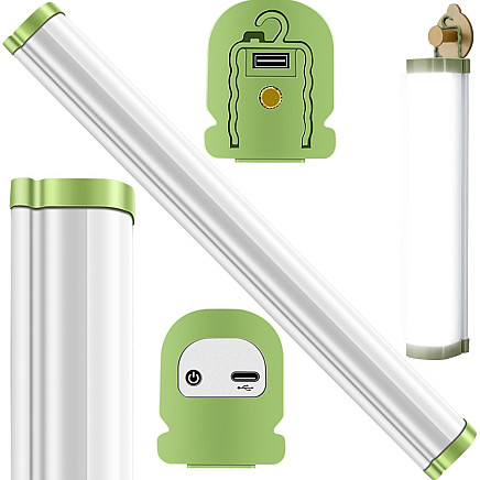 Uzlādējama LED darbnīcas lampa ar magnētu, āķi un powerbank funkciju