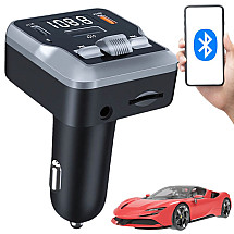 Fm mp3 mp3 transmitter volume 2 x usb c bluetooth 5.3 12v sd card