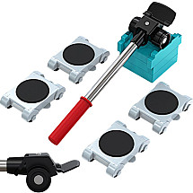 Furniture transport lifting kit lever and castors 4 pcs + washers