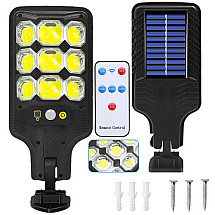 Cob outdoor solar street lamp with motion and dusk sensor + remote control