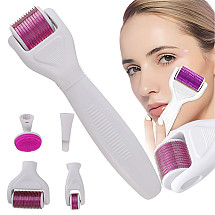 Derma roller for microneedle mesotherapy face neck body 6-in-1 kit