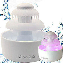 Gaisa mitrinātājs ar strūklakas efektu un LED lampu, aromātu difuzors 600ml