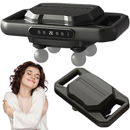 Powerful body massager 4 heads 20 levels of strength + 6 pulse modes usb