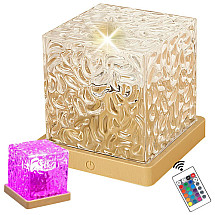 Rgb crystal light with usb remote control atmospheric decorative bedside cube