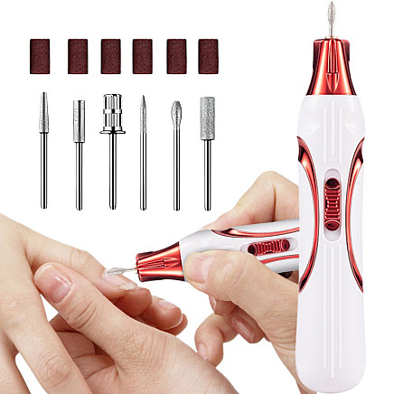 Bezvadu nagu frēze ar uzgaļiem, manikīra aparāts