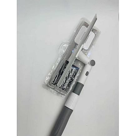 Teleskopisks logu mazgātājs 2in1 ar mikrošķiedru un ūdens novilcēju