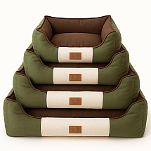RECTANGULAR PET BED M GREEN (30)