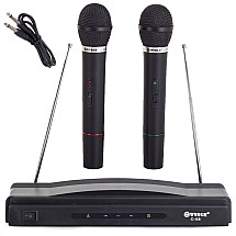 Karaoke kit 2x wireless microphone + station