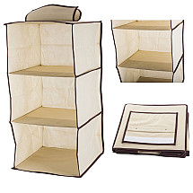 Wardrobe organiser hanging shelf with 3 shelves 60cm