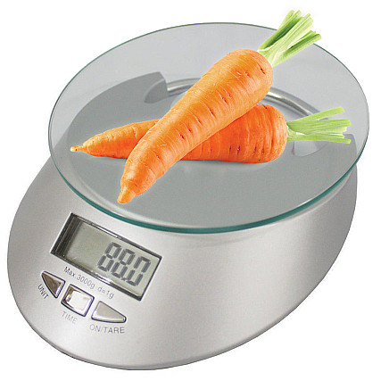 Electronic glass kitchen waiter 5kg / 1g clock