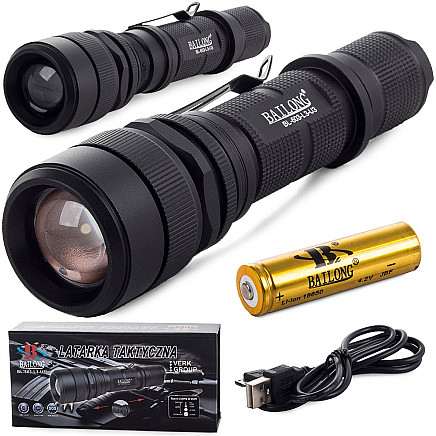 Bailong tactical led rechargeable usb torch l3-u3