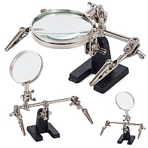 Magnifying glass third hand soldering tool holder