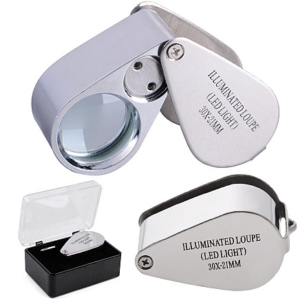 Lunge of jubilers lunge foldable 2led 30x 21mm