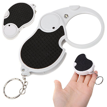 Folding magnifying glass pocket magnifying glass led