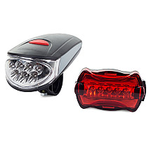 Led bicycle lights front rear 7+5 led