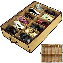 Shoe organizer box 12 pairs shoes cover