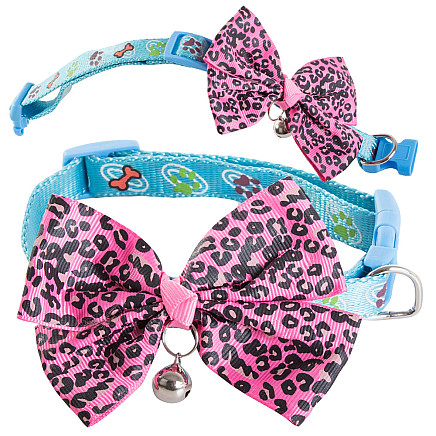Dog cat collar with bell adjustable
