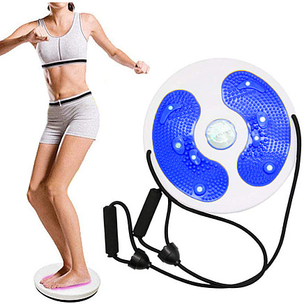 Swivel twister for exercise with cables foot massager