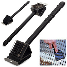 3-in-1 grill and rake cleaning scrubber