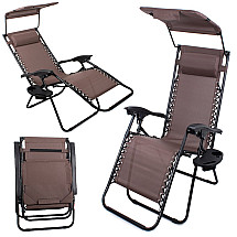 Garden sun lounger beach folding canopy table zero
