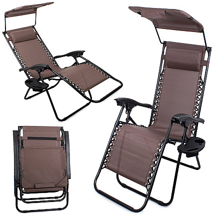 Garden sun lounger beach folding canopy table zero