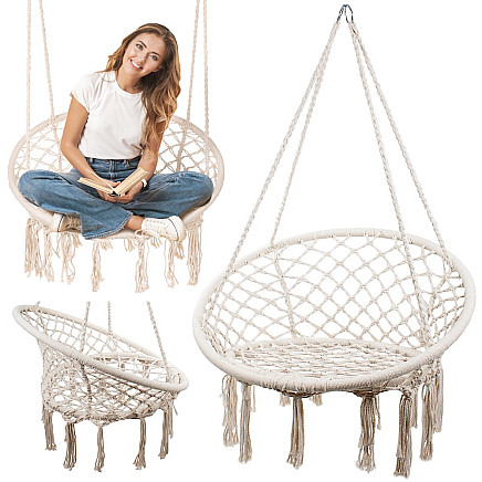 Hammock armchair hanging swing storks nest swing boho for the garden home