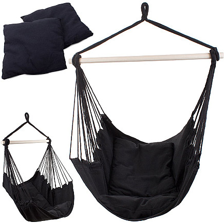 Brazilian hammock hanging chair 2 cushions