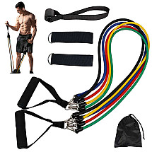 Exercise bands set of 5 resistance bands expander