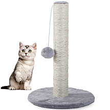 Cat scratcher cat post ball toy