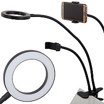 24 led desk lamp with clip phone holder