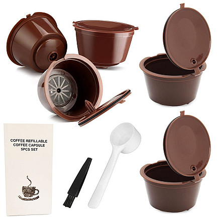 5 x reusable dolce gusto coffee capsules