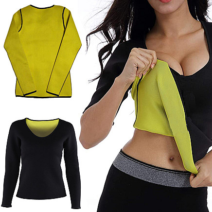 Ladies fitness neoprene long sleeve t-shirt