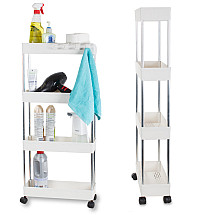 Bathroom shelf kitchen cabinet on wheels bookcase